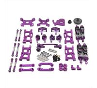 MGHGFYTAS Accessori per Auto RC Compatibile con WLtoys 124007 124017 124019 144001 144002 144010 per RIaarIo XDKJ-001 XDKJ-006 AM-X12 RC Auto Parti di Aggiornamento in Metallo(Purple)