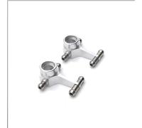 MGHGFYTAS Accessori per Auto RC Compatibile con Wltoys 284131 K969 K979 K989 K999 P929 P939 1/28 RC Auto Aggiornamento Parti 2 Pezzi in Metallo Sterzo Anteriore Coppa(Silver)