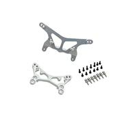 MGHGFYTAS Accessori per Auto RC Compatibile con WLtoys per LOSI MicroB 244016 1/24 Telecomando Auto Aggiornamento Parti Metallo Anteriore E Posteriore Staffe(Silver)