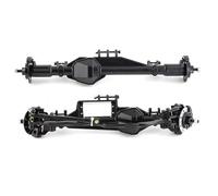MGHGFYTAS Assale Anteriore RC Compatibile con Axial RBX10 per Ryft Accessori per Auto Cingolate RC 1/10, Parti di Ricambio, Assali Anteriori E Posteriori Completi in Metallo(Black,Front And Rear)