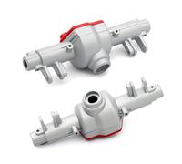 MGHGFYTAS Assale Anteriore RC Compatibile con MN MN86K MN86KS MN86 MN86S 1/12 RC Car Upgrade Ricambi in Metallo Copertura del Ponte Dell'alloggiamento Dell'asse Anteriore Posteriore(Silver)