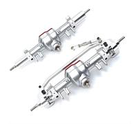MGHGFYTAS Assale Anteriore RC Compatibile con MN per MN128 MN86 G500 1/12 RC Car Parts Metallo Aggiornato ASSE Anteriore E Posteriore Differenziale Gruppo(Silver,Front And Rear)