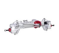 MGHGFYTAS Assale Anteriore RC Compatibile con SCX10 III 1/10 RC Crawler Car Assale A Portale Offset con Cambio A velocità Costante, Due Supporti per Servocomando E Barra dello Sterzo.(Silver,Front)