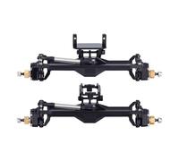 MGHGFYTAS Assale Anteriore RC Compatibile con TRX4M Parti di Aggiornamento per Assali Cingolati RC 1/18 + Assali A Portale CNC Diamantati da 10 Mm con Collegamenti per Il Montaggio del Servo(Black)