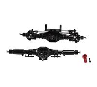 MGHGFYTAS ASSE dell'auto RC Compatibile con Axial per SCX10 II 90046 1/10 RC Crawler Car Parti di Aggiornamento Accessori Supporto Servo Anteriore Posteriore in Metallo CNC(Black)