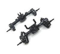 MGHGFYTAS ASSE dell'auto RC Compatibile con FMS per FCX24 per Xiaoqi Crusher K5 1/24 RC Car Upgrade Parti di Modifica Assemblaggio del Ponte della Porta Anteriore Posteriore in Metallo(Black)