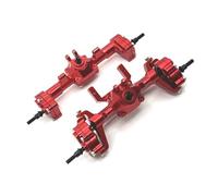 MGHGFYTAS ASSE dell'auto RC Compatibile con FMS per FCX24 per Xiaoqi Crusher K5 1/24 RC Cars Parti di Aggiornamento Accessori Kit Completo ASSE Anteriore Posteriore in Metallo(Red)