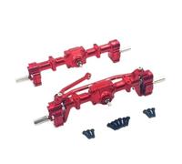 MGHGFYTAS ASSE dell'auto RC Compatibile con WPL C14 C24 C34 C44 C54 C64 C74 B14 B24 1/16 Accessori per Parti di Aggiornamento Auto RC Assale Portale Anteriore Posteriore in Metallo(Red)