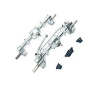 MGHGFYTAS ASSE dell'auto RC Compatibile con WPL C14 C24 C34 C44 C54 C64 C74 B14 B24 1/16 RC Car Parti Aggiornate Accessori Ponti Porta Anteriore Posteriore in Metallo(Silver)
