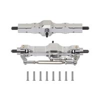 MGHGFYTAS ASSE dell'auto RC Compatibile con WPL C74 1/16 C14 C24 C34 C54 B14 B24 per Feiyu per JJRC 1/10 RC Car Parti di Aggiornamento ASSE Anteriore Posteriore in Metallo(Silver)
