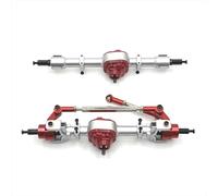 MGHGFYTAS ASSE dell'auto RC Compatible avec MN82 LC79 pour MN78 pour MN168 pour MN D90 FJ45 pour MN99s D91 D96 1/12 Ensemble D'essieux Avant Et Arrière En Métal pour Voitures Radiocommandées(Red)