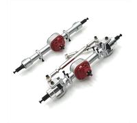 MGHGFYTAS ASSE dell'auto RC Compatible avec MN82 LC79 pour MN78 pour MN168 pour MN D90 FJ45 pour MN99s D91 D96 1/12 Ensemble D'essieux Avant Et Arrière En Métal pour Voitures Radiocommandées(Silver)