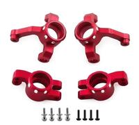 MGHGFYTAS Auto rc Parti Compatibile con LOSI Micro B 1/24 RC Auto Aggiornamento Parti Accessori per La Modifica Tazza dello Sterzo Anteriore in Metallo Blocco Porta Mozzo Posteriore(Red)