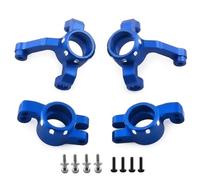 MGHGFYTAS Auto rc Parti Compatibile con LOSI Micro B 1/24 RC Auto Aggiornamento Parti Accessori per La Modifica Tazza dello Sterzo Anteriore in Metallo Blocco Porta Mozzo Posteriore(Blue)