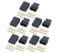 MGHGFYTAS Auto rc Parti Compatibile con Modelli di Auto, Barche, Aerei, Elicotteri E Giocattoli RC in 1/10-5 Paia di Connettori TRX Maschio E Femmina per Batteria LiPo