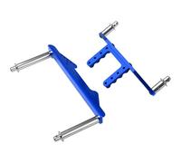 MGHGFYTAS Auto rc Parti Compatibile con Traxxas per Slash 2WD per Rustler per Stampede 1/10 RC Auto Parti di Aggiornamento in Metallo Anteriore Posteriore Supporti del Corpo Messaggi(Blue)