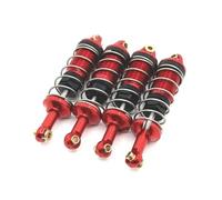 MGHGFYTAS Compatibile con MJX 14301 14302 1/14 RC Car Upgrade Modifica Parti Accessori 4 Pezzi Ammortizzatore in Metallo per Olio Ammortizzatore RC(Red)