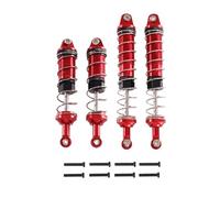 MGHGFYTAS Compatibile con Wltoys 12428 12423 12427 12429 FY-03 1/12 RC Car Upgrade Parts Accessories 4 Pezzi Ammortizzatore Ad Olio in Metallo Ammortizzatore RC(Red)