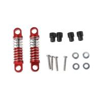 MGHGFYTAS Compatibile con Wltoys K969 K989 1/28 RC Car Drift per Rally Accessori Parti 4 Pezzi Ammortizzatore in Lega Ammortizzatore per Tipo Riempito D'Olio Ammortizzatore RC(Red)
