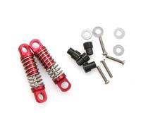 MGHGFYTAS Compatibile con WLtoys K969 K989 K999 P929 K989-43 1/28 RC Car Accessori Parti 2 Pezzi Ammortizzatore in Metallo Ammortizzatore A Olio per Tipo Riempito Ammortizzatore RC(Red)