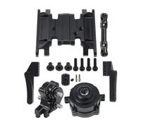 MGHGFYTAS per SCX10 II 1/10 RC Paramotore Custodia Trasferimento Planetario | Accessori auto RC Piastra Paramotore Per Scatoa Trasferimento Cambio Epicicoidae Anteriore Per Ricambi Auto RC(Black)