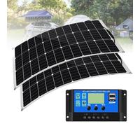 MGHRUEWH Kit di Pannelli Solari Flessibili da 500 Watt, 18 Volt, Monocristallini, Semi-Flessibili, Mono, Caricabatterie Fuori Rete per Camper, Cabine, Furgoni E Auto, Superfici Irregolari,2x500w