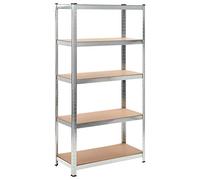 MGidea scaffale modulare 180x90x40cm scaffalatura a parete struttura metallo galvanizzato 5 ripiani MDF ad alta portata carico max 875Kg