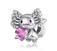MGIUL Cute Animal and Pink Heart Charm per le Donne Vracciali Collane con 5A Cubic Zirconia 925 Sterling Silver Ciondolo Perline Gioielli Regalo per Ragazze Ragazzi
