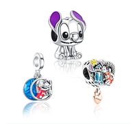 MGIUL Girl Boy Little Monster Heart Friends Charm Pendant per Vracciali Collane Argento 925 Ciondoli Perline Gioielli Regalo per le Donne