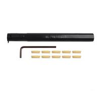 MGIVR2016-2 Supporto per barra di alesatura per tornio CNC, diametro 16 mm, lunghezza 150 mm, utensile per scanalatura a destra con inserti e chiave in carburo MGMN200 da 10 pezzi, struttura in