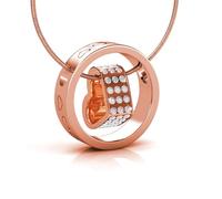 MGJ™ - Set collana e orecchini con ciondolo a forma di cuore con cristalli Swarovski, ipoallergenici, regalo per lei in confezione regalo bianca di alta qualità, sacchetto e biglietto di Natale