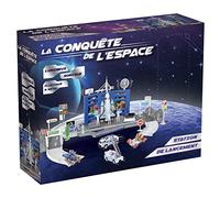 MGM- Astronauta Stazione di Lancio Navetta Luminosa e suono-090511-Multicolore-Plastica e Metallo-A Partire dai 3 Anni-Batterie Incluse, Multicolore, 3 Véhicules, 090511