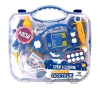 MGM Clement Clementine - Valigetta del Dottore - Gioco di Imitazione - 030456A - Blu - Plastica - Medico - Giocattolo per Bambini - 27 cm x 25 cm - A Partire dai 3 Anni