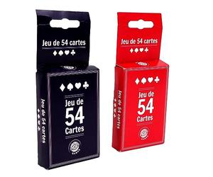 MGM GAMES - Gioco di 54 Carte - Colore Casuale - 144633LINA - Gioco di Carte - Cartone - 2 a 6 Giocatori - Carte da Gioco - Giochi da Tavolo - Giochi da Viaggio - Belote - Poker - Rami - 8,5 cmx5,5 cm