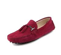 MGM-Joymod Mocassini da uomo alla moda in pelle scamosciata con nappe per guida e camminata, mocassini senza lacci