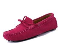 MGM-Joymod Uomini Comode Nodo Camoscio Guida Escursionismo Mocassino Penny Loafers Scarpe da barca, Jd568 2 Viola, 48 EU