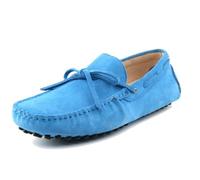 MGM-Joymod Uomini Comode Nodo Camoscio Guida Escursionismo Mocassino Penny Loafers Scarpe da barca, Jd568 2 celeste, 48 EU