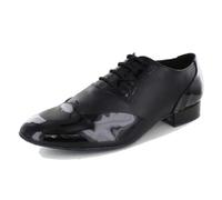 MGM-Joymod Uomo Classica Moda Allacciatura Punta Chiusa Salsa Tango Samba Jazz Rumba Sala da Ballo Latino Moderno Scarpe da Ballo Sera Scarpe da Sposa,Nero 2.5cm, 46 EU