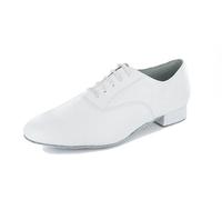 MGM-Joymod Uomo Standard Classico Lace-up Pelle Punta Chiusa Sociale Dance Salsa Tango Jazz Rumba Sala da Ballo Latino Moderno Scarpe da Ballo,Bianco 2.5cm Tacco,43 EU