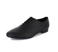 MGM-Joymod Uomo Standard Classico Lace-up Pelle Punta Chiusa Sociale Dance Salsa Tango Jazz Rumba Sala da Ballo Latino Moderno Scarpe da Ballo,Nero 2.5cm Tacco,46.5 EU