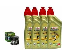 MGM KIT TAGLIANDO 4 OLIO CASTROL 10W40 POWER 1 + FILTRO OLIO TRIUMPH 800 Tiger