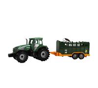 MGM LE MONDE DE LA FERME - Trattore con Rimorchio e Animale - Fattoria - 027015-1/30 - Veicolo a Frizione - Verde - Giocattolo per Bambini - Macchine - Veicolo - Agricoltura - A partire dai 3 anni