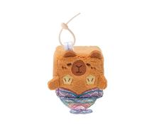 MGM TOY - Portachiavi Squarepal - Sirena capibara - Peluche antistress - 193704 - Memory foam - Gadget - Regalo - Animali - Riabilitazione - Ansia - Giocattolo sensoriale - Da 2 anni