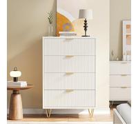 MGMYM Madia, credenze, cassettiera legno, Storage Cabinet Drawer moderna, armadio multiuso per corridoio,soggiorno, camera da letto (Bianco-A, 4 cassetti)
