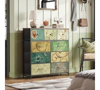 MGMYM Madia, credenze, cassettiera legno, Storage Cabinet Drawer moderna, armadio multiuso per corridoio,soggiorno, camera da letto (Motivo vintage-B, 9 cassetti)