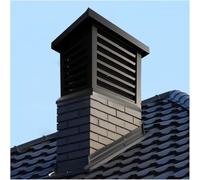 MGNSJGYXN Lega di Alluminio Square Cappello per Camino Impermeabile alla Pioggia con Conical Top & Louvered Design Esterno Copertura Canna fumaria Ventilazione Solution per Chimneys