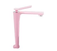 MGNSJGYXN Rubinetto Nero in Rame per lavabo, Rubinetto Acqua Calda e Fredda per lavabo, lavabo per Bagno, lavabo Domestico Fuori Terra, Rubinetto per Piscina a Foro Singolo, Rosa Alto
