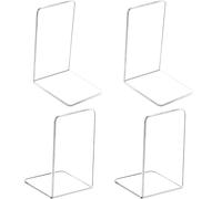 Mgood Fermalibri, 2 Paio Fermalibri per Mensole,Fermalibri in Acrilico Trasparente, Ferma Libri Decorativi, Reggilibri dal Design Unico per Casa, Ufficio, Biblioteca ,Studenti Regalo