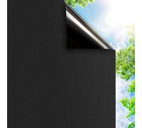 Mgood Pellicola Oscurante vetri Finestre 44.3x200cm, Opaca Nera Pellicola per Vetri Finestre Anti-rughe Elettrostatica Anti-UV Satinata Pellicola Privacy Finestre per Casa, Camera, Ufficio