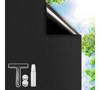Mgood Pellicola Oscurante Vetri Finestre Privacy Nera, 30 x 120cm | Opaca Satinata, Elettrostatica, Protezione UV, Riutilizzabile, per la Casa, Ufficio, Cucina e Porte in Vetro